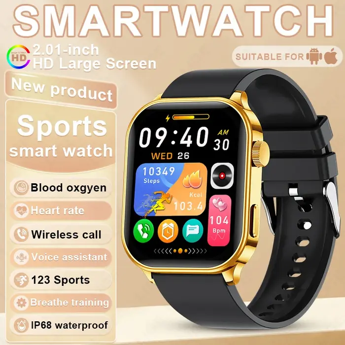 Montre connectée LIGE originale pour hommes et femmes, appels sans fil, assistant vocal, suivi de la