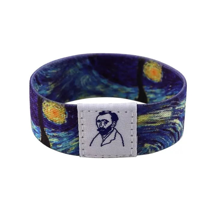 Bracelets à large bande pour hommes et femmes, style de peinture à l'huile Van Gogh classique, brace