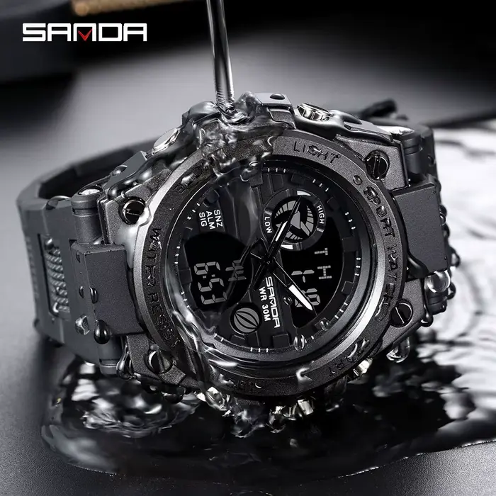 Montre-bracelet de sport étanche pour homme