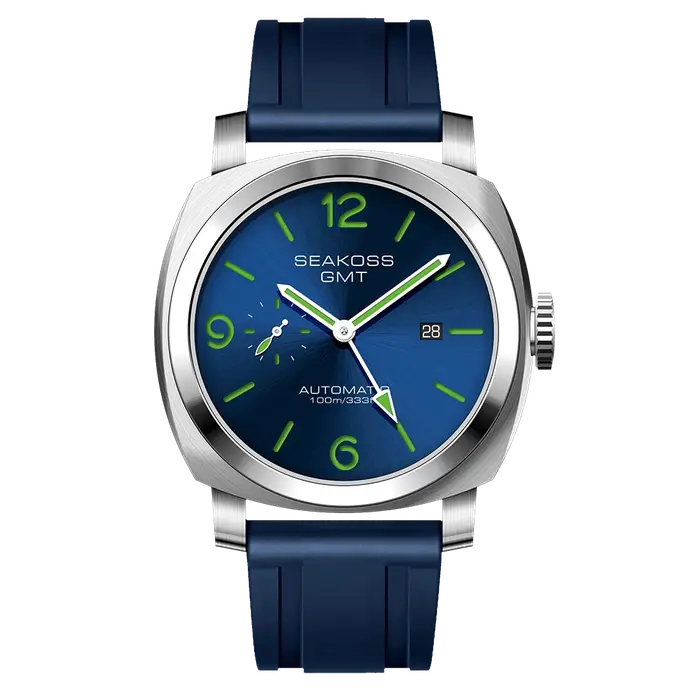 SEAKOSS GMT Super lumineux plongée automatique montre mécanique hommes 10ATM 1963 mouette st2557 mouvement calendrier saphir montre-bracelet