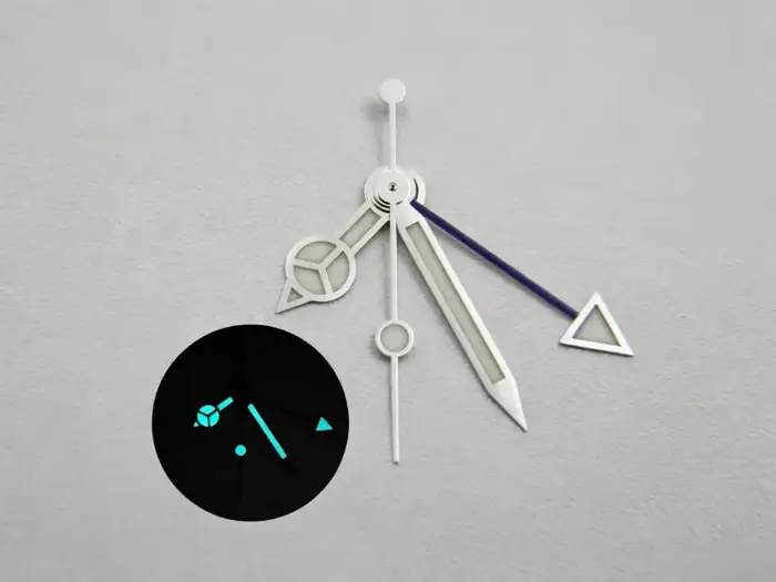 Aiguille bleue Lume pour mouvement 3186/3285, accessoires pour montres GMT