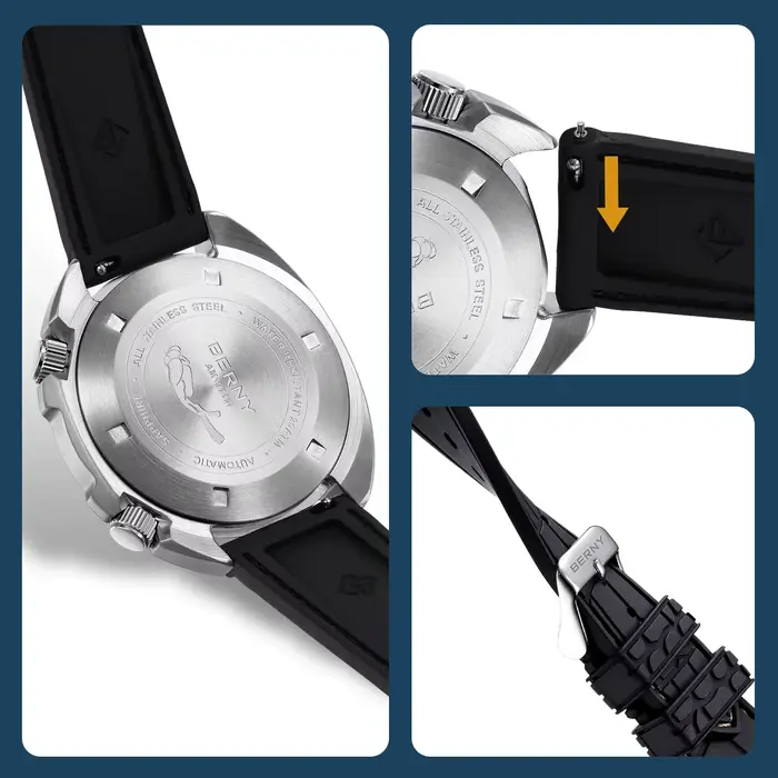 BERNY – montre de plongée automatique pour hommes