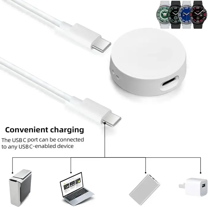 Pour Samsung Watch 7 chargeur magnétique sans fil Type C Port Dock charge pour Galaxy