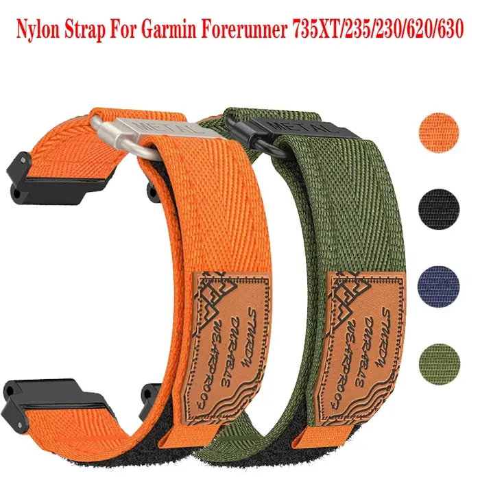 Nouveau Bracelet de Sport en Nylon pour Garmin Forerunner 735XT 735 230 235 620 630 Bracelet de montre intelligente Bracelet de Sport bande Correa