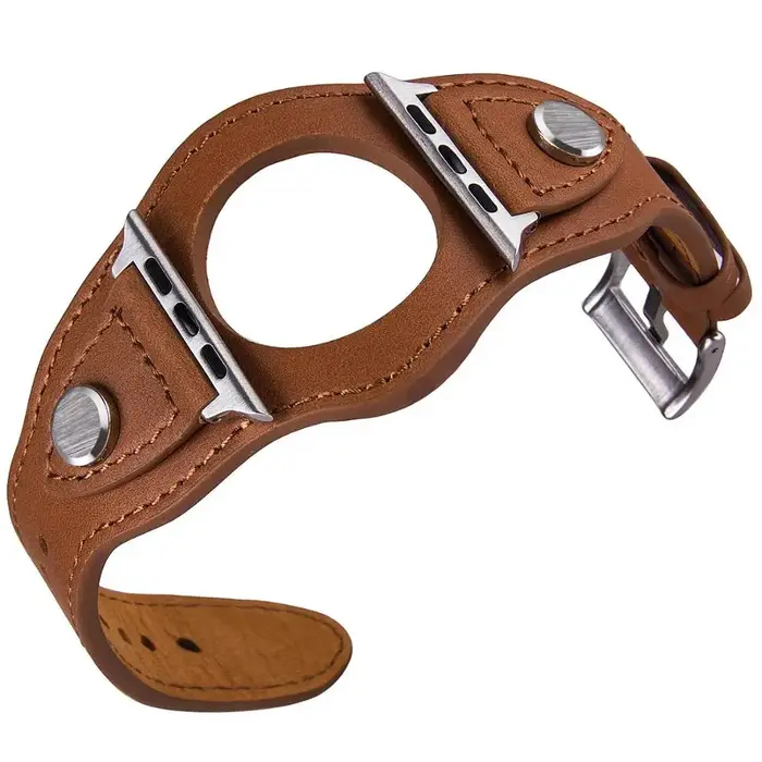 Bracelet manchette en cuir pour Apple Watch Band