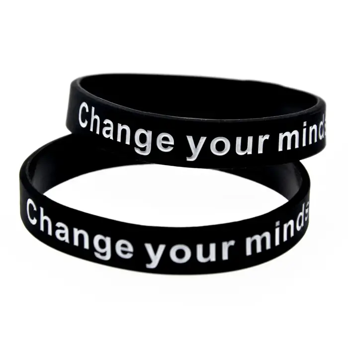 1 Bracelet en silicone inspirant 'Change Your Mind Set