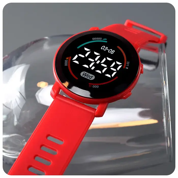 Montres numériques LED pour enfants, montre de sport lumineuse pour enfants, bracelet en silicone, montre électronique pour garçons et filles, Reloj Niño