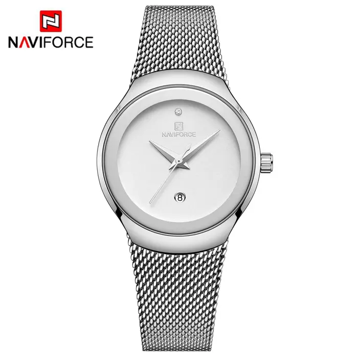 NAVIFORCE-Montre-bracelet ultra fine à quartz pour femme, montres de luxe pour femme, or rose, étanc
