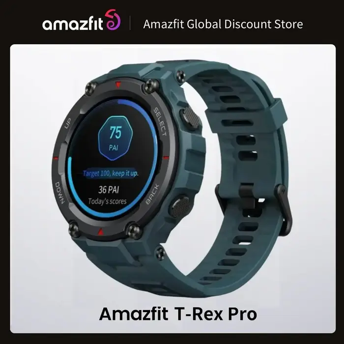 Nouvelle montre intelligente Amazfit T-Rex pro pour hommes-GPS extérieur étanche 10ATM autonomie de la batterie de 20 jours Compatible avec iOS et Android
