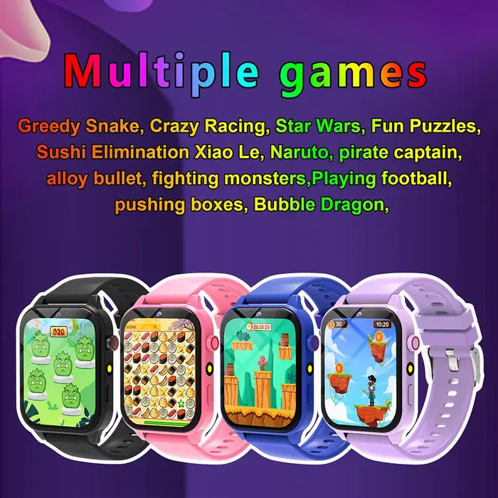 Montre connectée pour enfants avec 18 jeux amusants