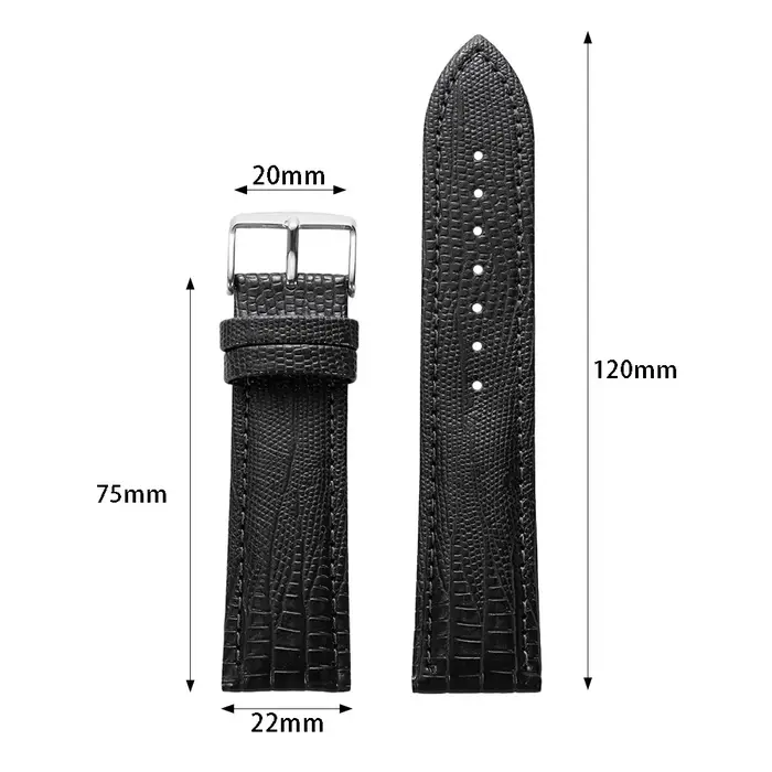 Bracelet en cuir à motif lézard