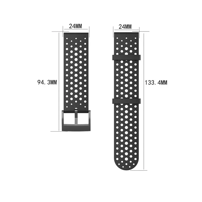 Bracelet de montre intelligent en Silicone 24mm pour Suunto 9/7/D5/Spartan Sport/poignet HR hommes Sport