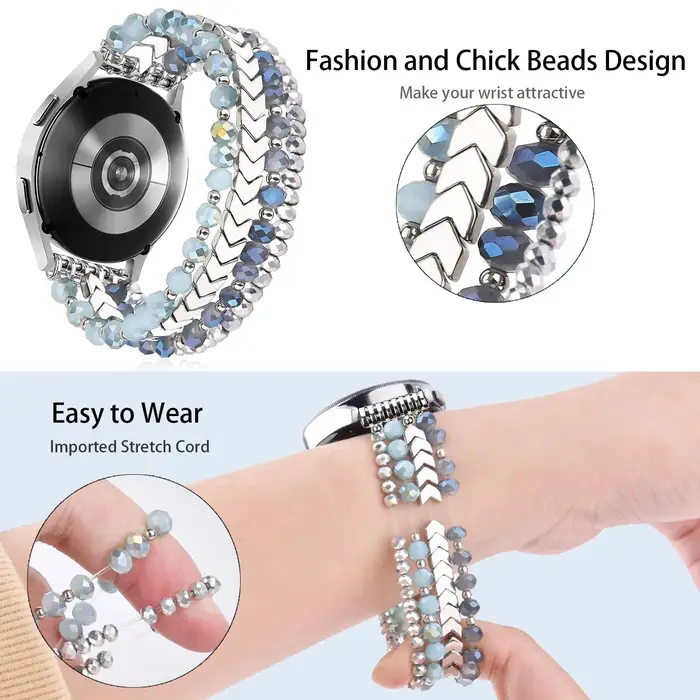 Pour Samsung Galaxy Watch 6/5/4 40/44mm bandes/Active 2 montre 4 42/46mm bande femmes