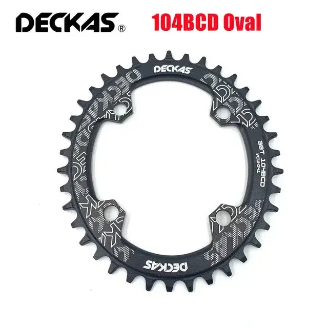 Deckas 104BCD ovale rond étroit large plateau vtt vélo de montagne 32T 34T 36T 38T couronne pédalier simple dent plaque