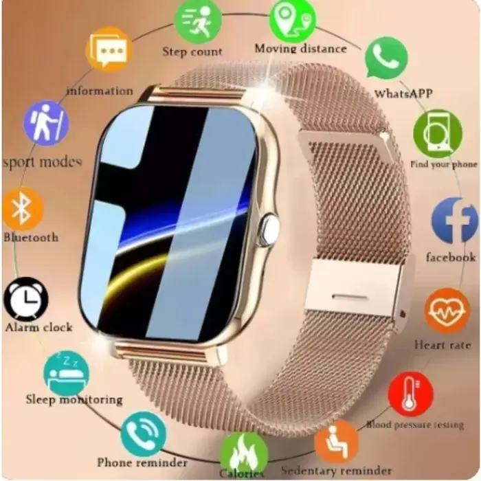 Montre connectée sportive, moniteur de santé, étanche, appels Bluetooth, pour hommes et femmes, compatible iOS et Android, modèle 2026
