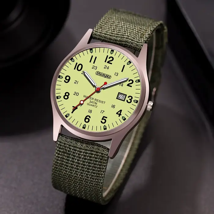 Montre-bracelet à quartz de sport militaire pour hommes