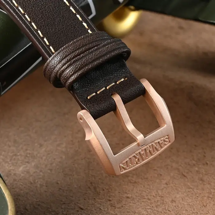 San Martin Logo Bronze boucles ardillon 18mm fermoir de montre 20mm pour bracelet stérile 22mm Boucle Fibbia Orologio brossé Durable bricolage