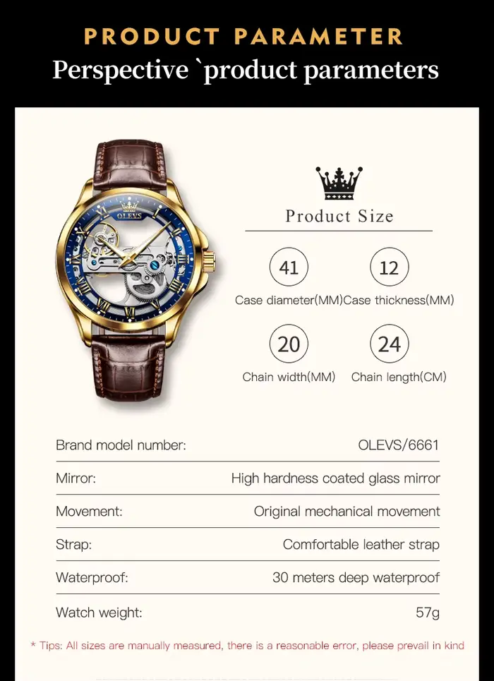 OLEVS 6661 entièrement Transparent squelette volant automatique mécanique montre pour hommes bracelet en cuir marque de luxe Original homme montre-bracelet