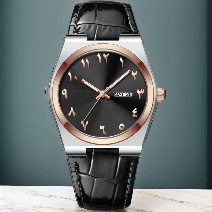 Moyen-Orient chiffres arabes sans Logo créatif hommes montres marque de luxe Quartz mode montre-bracelet homme cadeaux horloge Reloj Hombre