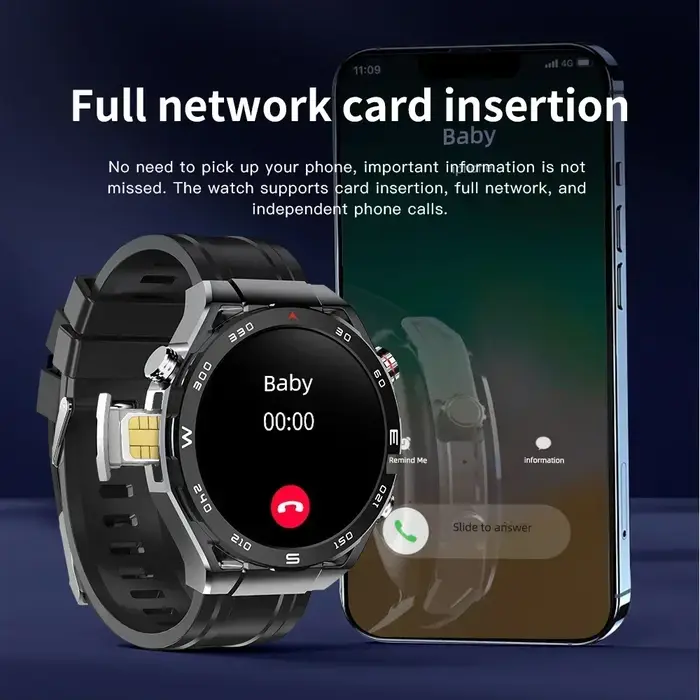 Montre connectée Android 4G A5 Pro nouvelle génération, écran AMOLED, caméra 2MP, navigation GPS, WiFi, mode sport, unisexe, pour hommes et femmes