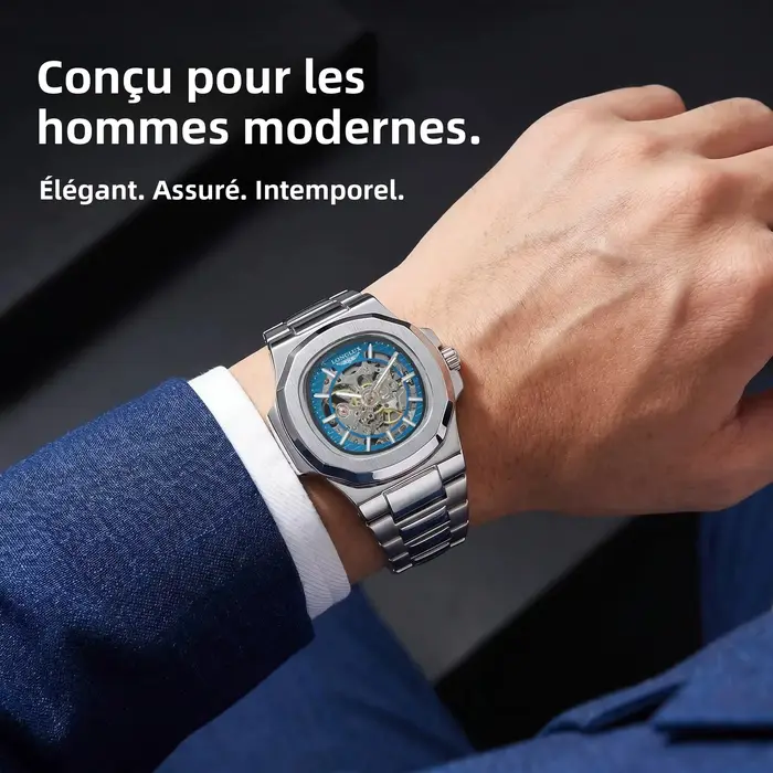 Montre automatique mécanique pour homme LONGLUX