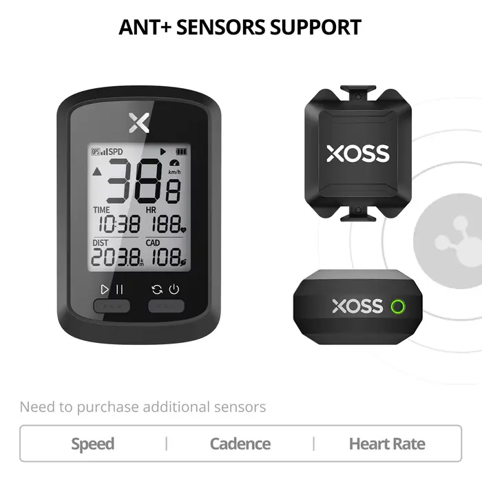 XOSS-Ordinateur de vélo G + GPS, compteur de vitesse de vélo sans fil, vélo de route VTT, étanche, B