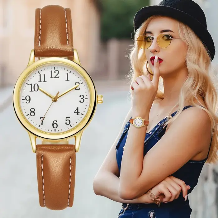 Nouvelle mode étudiants montres dames montres de luxe femme petit Bracelet en cuir montre pour filles cadeaux Relogio Feminino chaud