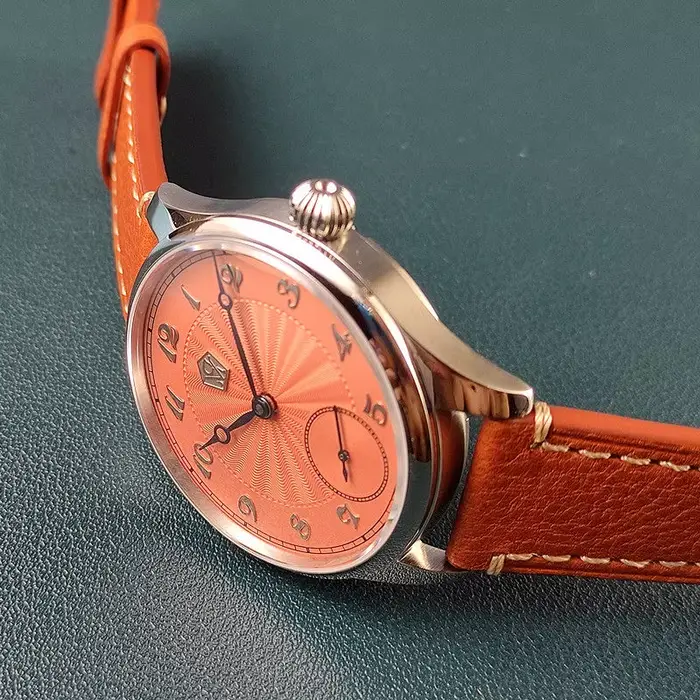 Montre mécanique manuelle de 40 mm avec cadran guilloché