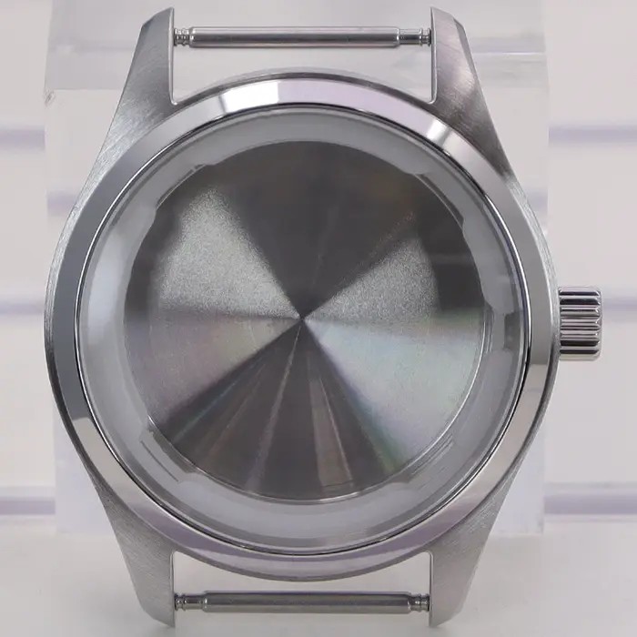 Boîtier de montre noir/argent 40mm, pour aviateur modifié NH35 NH36 NH34 NH38 4R36, mouvement automa