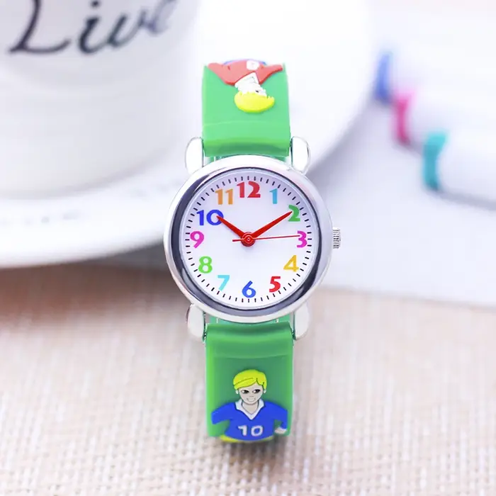 Montres de football en silicone pour enfants