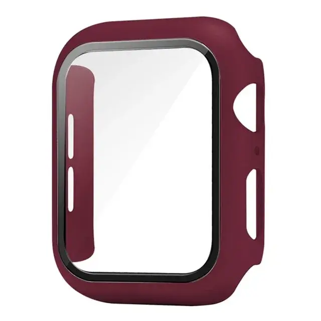 Verre + couvercle pour boîtier de montre Apple 10 9 8 7 6 SE 5 accessoire iWatch protecteur d'écran série