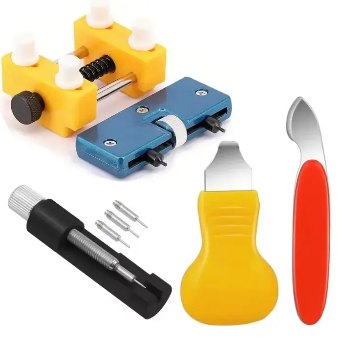 Kit d'outils de remplacement de piles de montre, ouvre-boîtier de montre et outil de réparation pour ajuster le bracelet de montre