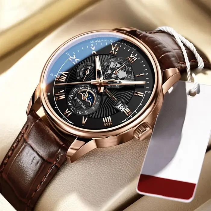 Montre lumineuse étanche pour hommes