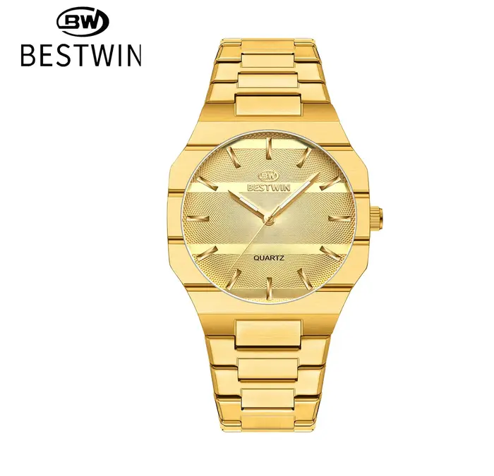 Montres de luxe BESTWIN pour hommes, montre fine pour hommes d'affaires, bracelet en acier inoxydabl
