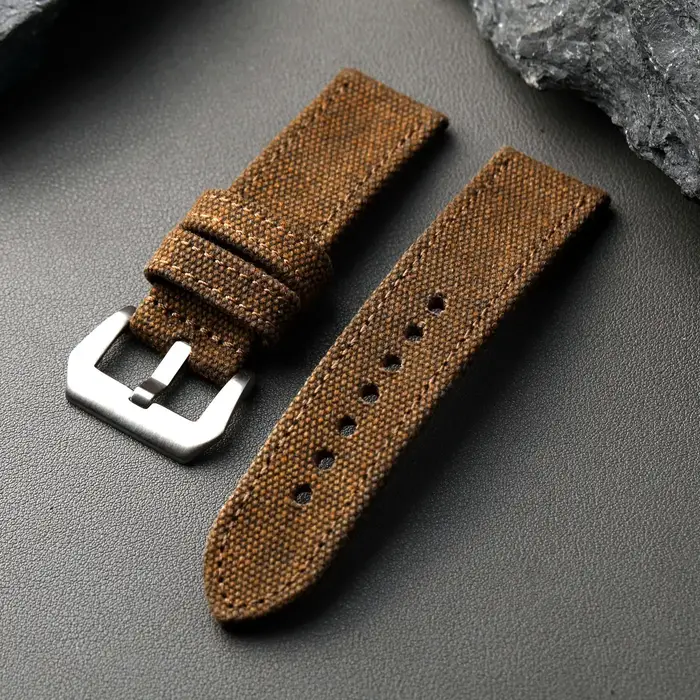 Bracelet de montre double couche en toile haut de gamme