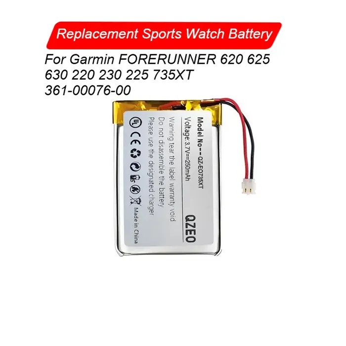 Batterie de remplacement pour montre de sport Garmin FORERUNNER 620 625 630 220 230 225 735XT 361-00