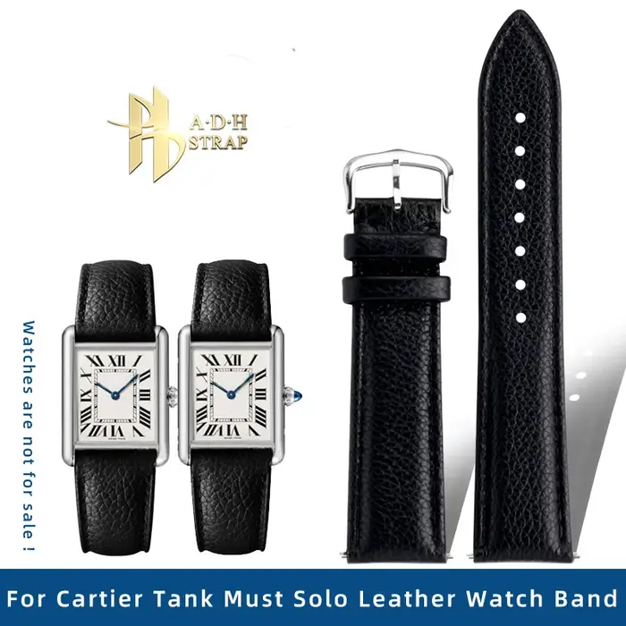 Bracelet de montre en cuir véritable