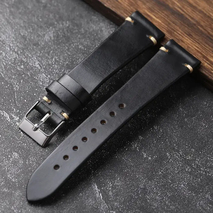 Horween-Bracelet de montre en cuir Dnomexcel fait à la main pour homme