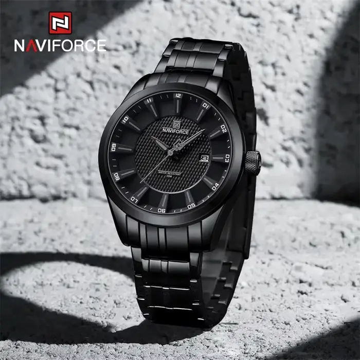 Top marque NAVIFORCE montre pour hommes étanche Quartz affaires décontracté bracelets en acier inoxy
