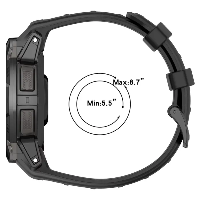 Bracelet de montre à boucle en Silicone