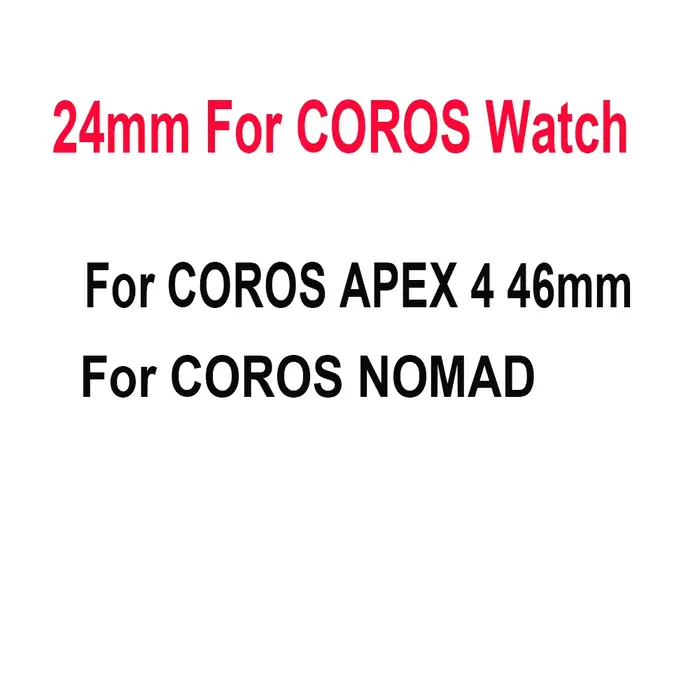 24mm Bracelet de montre en Silicone pour COROS APEX 4 46mm