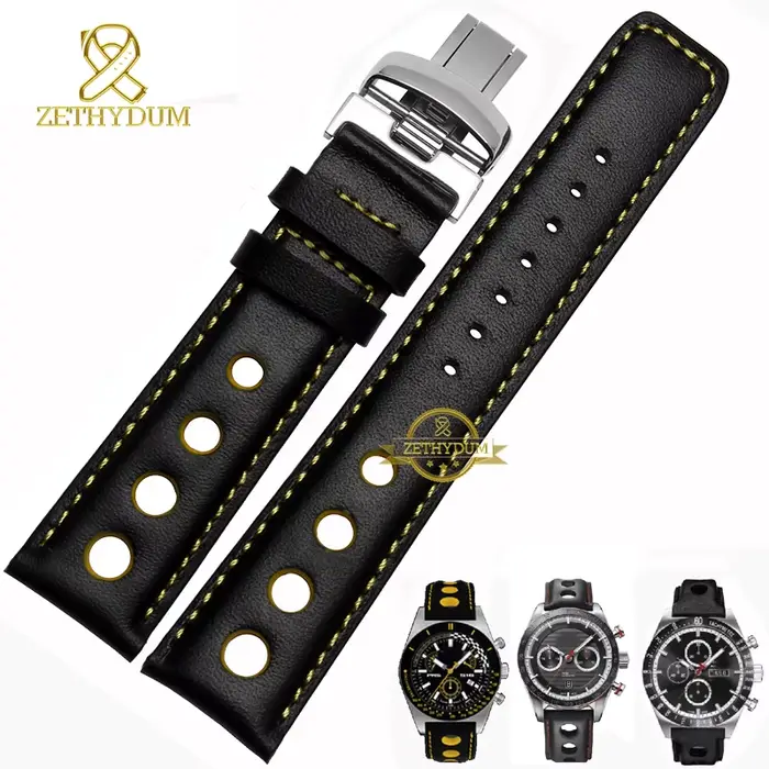 Bracelet de montre en cuir véritable