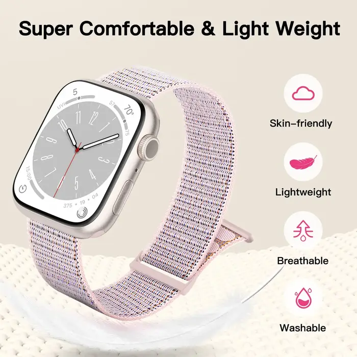 Bracelet à boucle en nylon pour Apple Watch Band