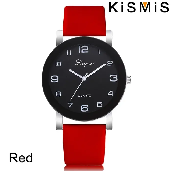 KISMIS mode Simple en cuir blanc horloge montres femmes robe Quartz montre-bracelet