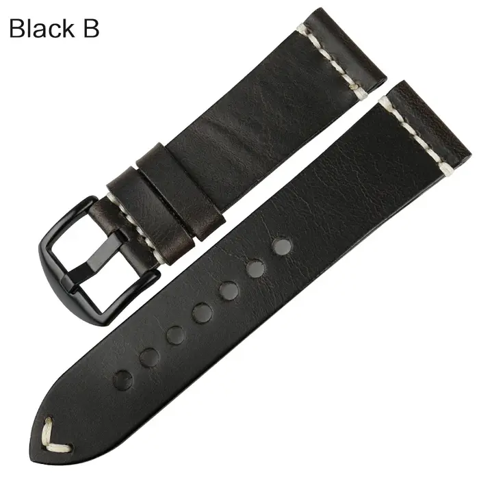 MAIKES – accessoires de montre, Bracelet en cuir de vache, marron, Vintage, 20mm, 22mm, 24mm, pour m