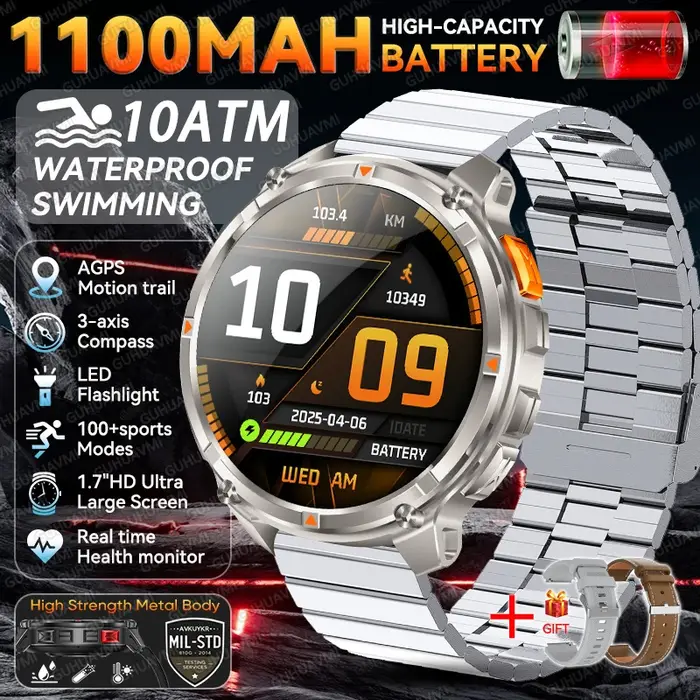 Nouvelle montre intelligente GPS T-Rex3 Pro 2026 pour hommes