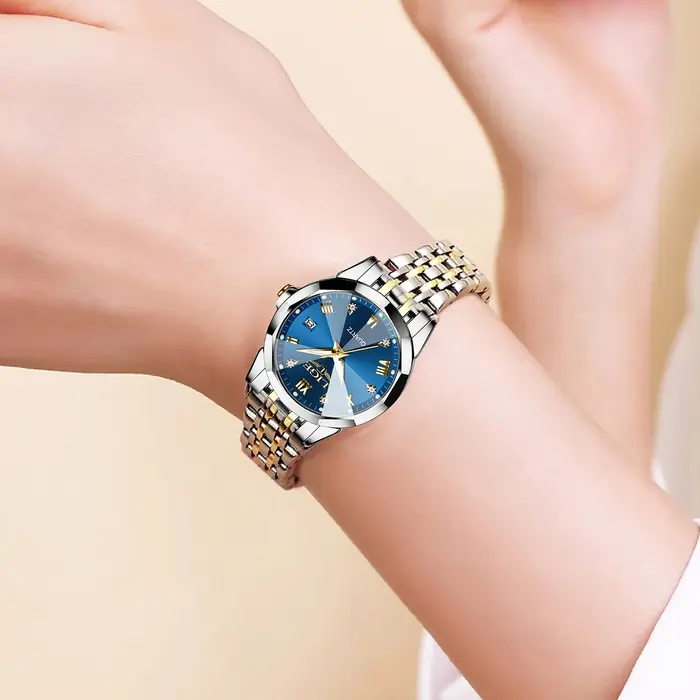 LIGE-Montre de Luxe Élégante pour Femme, en Acier Inoxydable, Étanche, à Quartz, pour Fille
