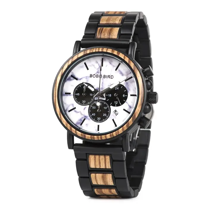 BOBO BIRD bois hommes montre Relogio Masculino Top marque de luxe élégant chronographe montres militaires