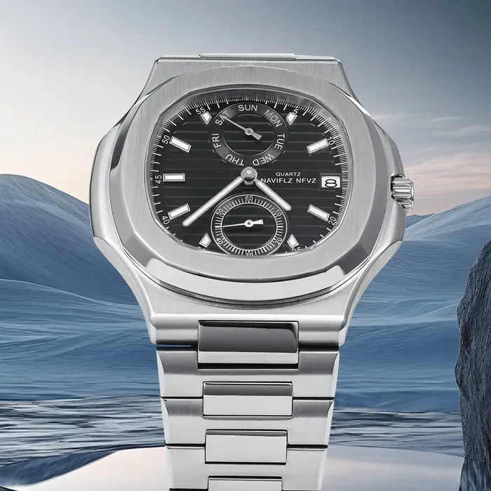 Montres pour hommes, marque de luxe haut de gamme, chronographe, montre de sport, montre à quartz en acier inoxydable pour hommes, montre-bracelet pour hommes d'affaires, étanche