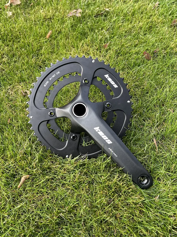 KEOS – pédalier de vélo de route 110BCD, en alliage d'aluminium, Double plateau 50/34TC, roue à chaî